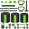 88 lb (40 kg) Adjustable Dumbbell Set 4-in-1 — Pair Converts to Barbell & Kettlebell for Home Gym
