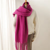 Cashmere-Feel Oversized Tassel Pashmina Shawl – 240 x 38 cm (94 x 15 in) Warm Winter Scarf for Women