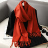 Women's Winter Scarf, Thick Cashmere-Look Pashmina Shawl with Tassels, Windproof Wrap, 175+ cm (69+ in) — 62 Colors