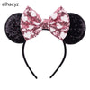 Disney Minnie Sequin Ear Headband with Polka Dot Bow, Girls & Women Party Hairband, Kids DIY Hair Accessory