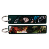 Anime Embroidered Keychain Double-Sided Key Fob 3 x 13 cm (1.2 x 5.1 in) for Backpacks Cars Motorcycles Gift