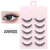 5 Pairs Manga Wispy Strip Lashes Soft Natural Long False Eyelashes for Anime Makeup