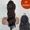 34-Inch (86 cm) Clip-In Synthetic Ponytail Hair Extension — Blonde Wrap-Around Long Straight Hairpiece