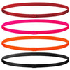 4-Pack Unisex Non-Slip Elastic Sports Headbands - Slim Sweat-Wicking Headbands for Yoga, Running, Gym & Biking