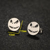 Cute Halloween Ghost Stud Earrings for Women – Stainless Steel Cartoon Minimalist Earrings (Black/Silver/Gold/Rose Gold)