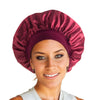 Satin Wide Brim Nightcap Silky Bonnet Hair Wrap for Sleeping Elastic Soft Band Sleep Cap for Women