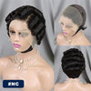 Chocolate Brown 13x4 Transparent Lace Front Short Bob Loose Wave Pixie Cut Remy Human Hair Wig