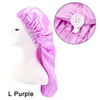 Satin Sleep Bonnet with Headband 11-Inch (28 cm) Extra-Large Silk-Lined Night Cap for Women & Kids