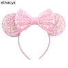 Disney Minnie Sequin Ear Headband with Polka Dot Bow, Girls & Women Party Hairband, Kids DIY Hair Accessory