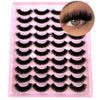 20 Pairs 3D Mink-Effect False Eyelashes Natural Long Full Strip Lashes (10–15 mm / 0.4–0.6 in) DIY Makeup Kit
