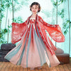 Girls Hanfu Dress Summer Tang Style Kids Cosplay Party Costume Long Princess Outfit