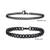 2-Pack Men's Stainless Steel Chain Bracelets — Twist Rope & Cuban Link, Silver Gold Black, 18/21/23 cm (7.1/8.3/9.1 in)