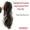 12-Inch Short Wavy Clip-In Ponytail Extension — Heat-Resistant Synthetic Hair with Claw & Grab Clips