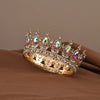 Crystal Baroque Princess Tiara – Round Rhinestone Bridal Pageant Crown