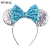 Disney Sequined Mouse Ear Headband with Rainbow Bow, Festival Party Hairband for Women & Girls