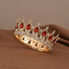 Crystal Baroque Princess Tiara – Round Rhinestone Bridal Pageant Crown