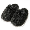 Women's Faux Fur Slippers, Plush Fuzzy Slides, Cozy Flat House & Outdoor Shoes
