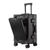 Front-Opening Spinner Luggage with USB Charging Port – Aluminum Alloy Frame Carry-On & Checked Suitcase
