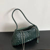 PU Hand-Woven Women's Bucket Shoulder Bag Vegetable Basket Sailboat Style Casual Vacation Handbag
