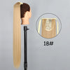 34-Inch (86 cm) Clip-In Synthetic Ponytail Hair Extension — Blonde Wrap-Around Long Straight Hairpiece