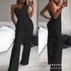 Women's Strapless Wide-Leg Jumpsuit Sleeveless High-Waist Full-Length Romper Elegant White Summer Party and Work Outfit