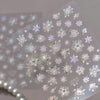 5D Laser Christmas Nail Stickers Crystal Diamond Snowflake Self-Adhesive Nail Art