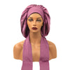 Satin Sleep Cap for Women – Large Widened Night Bonnet with Long Streamer Elastic Hair Care Turban