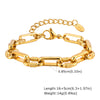 Chunky Toggle Link Bracelet for Women, Stainless Steel Gold and Silver Plated, Tarnish-Resistant