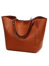PU Leather Waterproof Tote Bag for Women - Large Shoulder & Top Handle Handbag for Work and Shopping