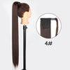 34-Inch (86 cm) Clip-In Synthetic Ponytail Hair Extension — Blonde Wrap-Around Long Straight Hairpiece