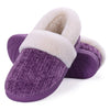 Women's Winter Plush Slippers - Fur-Lined Memory Foam, Non-Slip Soft Sole Indoor/Outdoor House Shoes