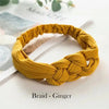 Vintage Knot Cotton Headband for Women - Twisted Elastic Criss-Cross Hairband Headwrap
