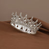 Crystal Baroque Princess Tiara – Round Rhinestone Bridal Pageant Crown