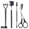 3/5-Piece Eye Makeup Brush Set Eyebrow Brushes Lash Comb Lash Separator with Mini Trimmer Scissors for Women