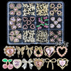 120-Pack 3D Gold Metal Nail Charms Bow Butterfly Diamond Star Nail Art Decorations