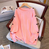 Plus Size Women's Oversized Knit Sweater Round Neck Long Sleeve Autumn/Winter - Black, Pink (4XL-9XL)