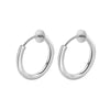 2-Pack Small Stainless Steel Spring Hoop Ear Clips — Painless No-Piercing Unisex Earrings 8–16mm