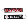 Anime Embroidered Keychain Double-Sided Key Fob 3 x 13 cm (1.2 x 5.1 in) for Backpacks Cars Motorcycles Gift