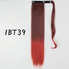 Wrap-Around Clip-In Ponytail Hair Extension 22-34 in (56-86 cm) Long Straight Heat-Resistant Synthetic Blonde Brown