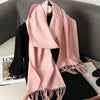 Women's Winter Scarf, Thick Cashmere-Look Pashmina Shawl with Tassels, Windproof Wrap, 175+ cm (69+ in) — 62 Colors