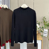 Plus Size Mock Neck Knit Sweater - Slim Fit Casual Pullover for Women, Autumn/Winter