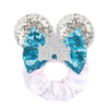 Disney Mouse Ears Sequin Velvet Bow Elastic Headband 4 in (10 cm) – Women's & Girls Party Hair Accessory