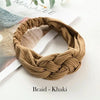Vintage Knot Cotton Headband for Women - Twisted Elastic Criss-Cross Hairband Headwrap