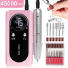 Rechargeable 45,000 RPM Portable Electric Nail Drill – Low-Noise Manicure & Salon Nail File