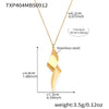 Geometric Pendant Jewelry Set – Stainless Steel Necklace, Bracelet & Earrings for Women, Gold-Tone
