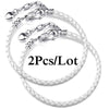 2-Pack Leather Chain Charm Bracelets with Beads – Handmade Couples Pulsera Jewelry (Unisex)