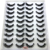20 Pairs 3D Mink-Effect False Eyelashes Natural Long Full Strip Lashes (10–15 mm / 0.4–0.6 in) DIY Makeup Kit