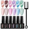 7-Piece Cat Magnetic Gel Nail Polish Set — Long-Lasting Glitter UV/LED Soak-Off Gel Kit for DIY Manicure