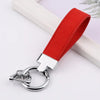 Personalized Suede Leather Keychain with Stainless Steel Buckle – Custom Logo/Name Car & Motorcycle Keyring, Unisex Gift