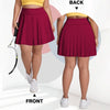 Plus Size High-Waist Fitness Skort with Pockets – Women's Active Tennis & Gym Skirt